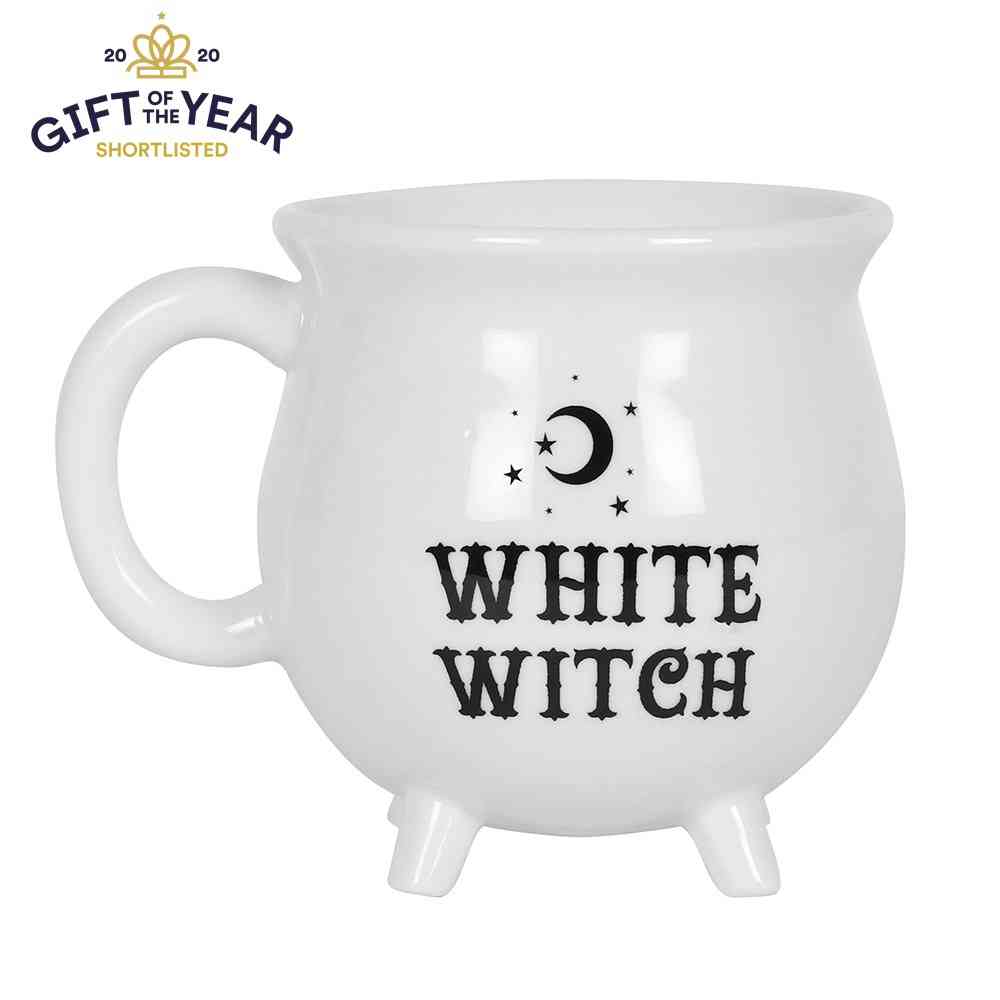 Something Different - White Witch Cauldron Mok/beker - Wit